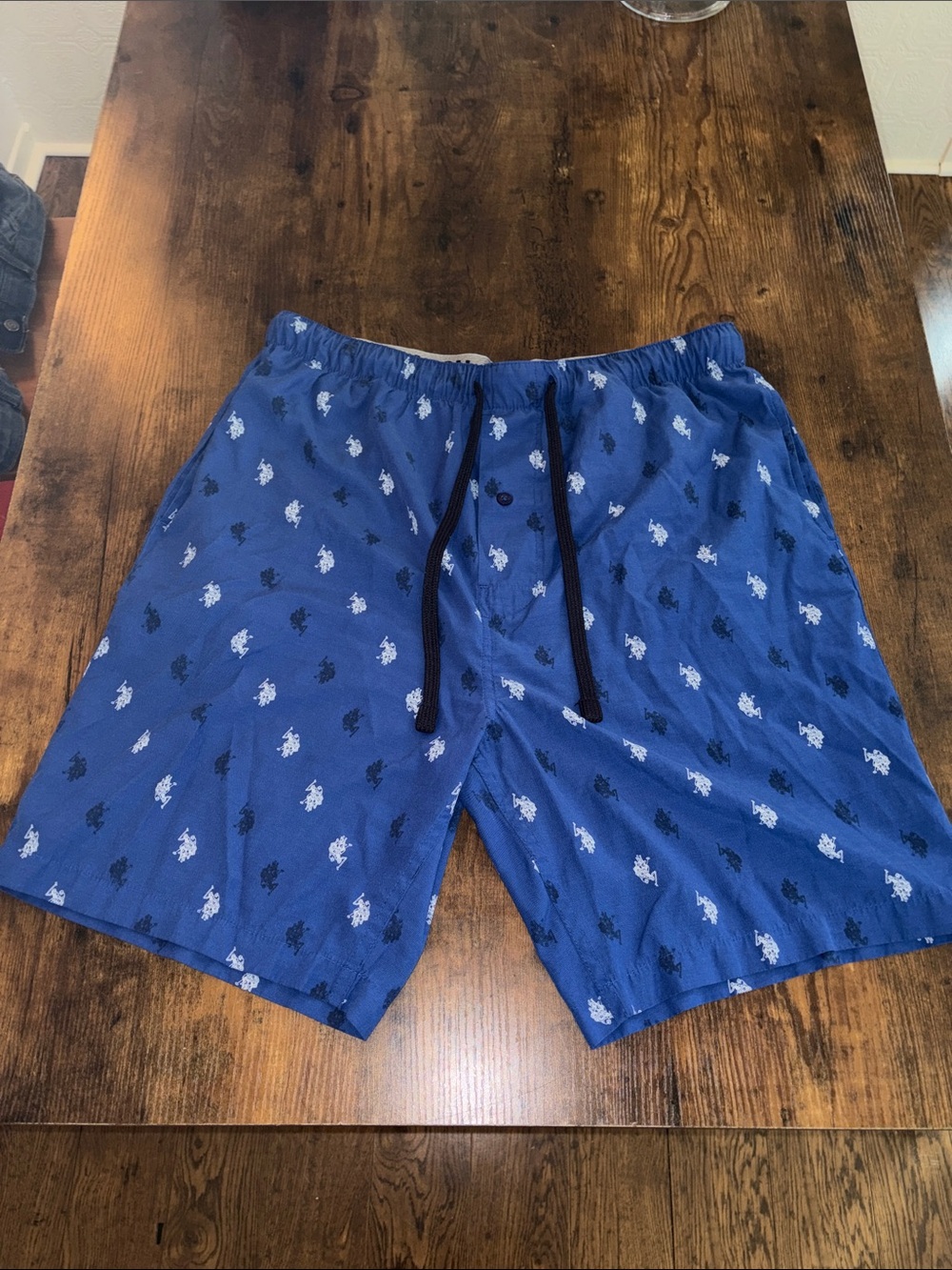 U.S. Polo Assn. Royal Blue Swim Trunks with Polo Player Print